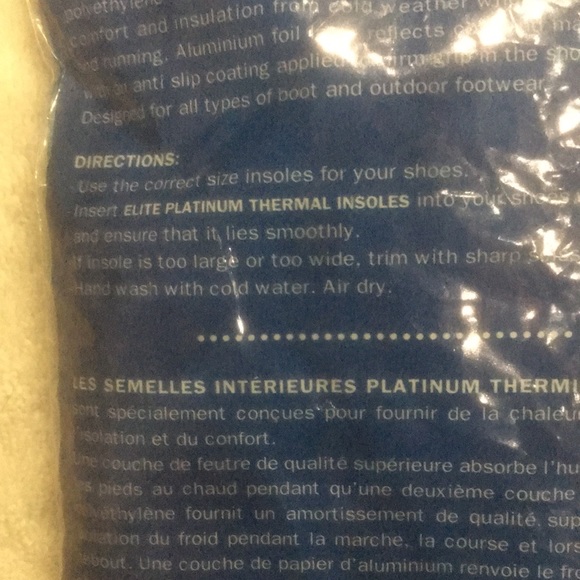 🔥NWT🔥Elite Platinum Thermal Insoles Unisex - Picture 5 of 7